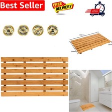 Large Bamboo Wooden Bath Mat
