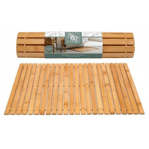 Home spa bamboo bath - bamboo, mat