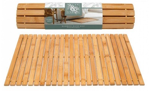 Home spa bamboo bath mat - home,